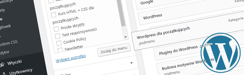 Jak stworzyć własne menu w WordPress